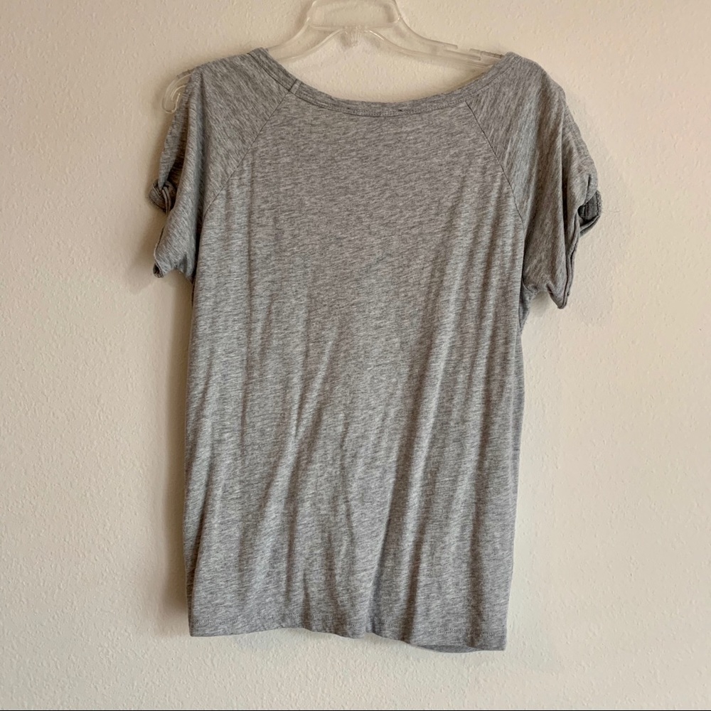 💕Gray Cold Shoulder Top - Picture 6 of 6